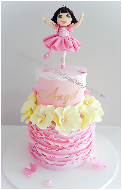 Dora Ballerina birthday cake for girls